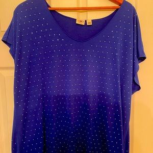 Cobalt Blue Studded Blouse